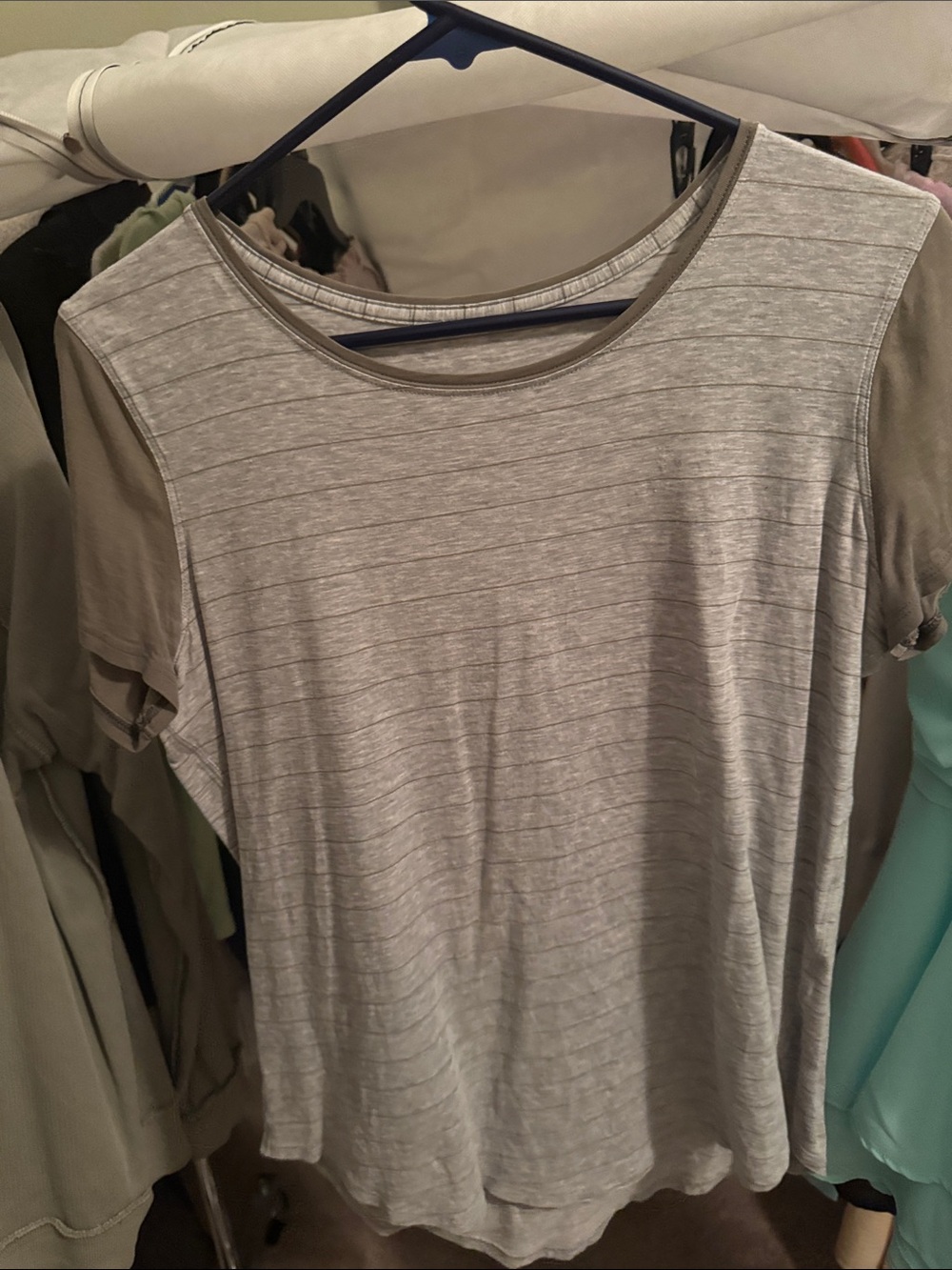 lululemon athletica Gray Layered Short Sleeve Tee
